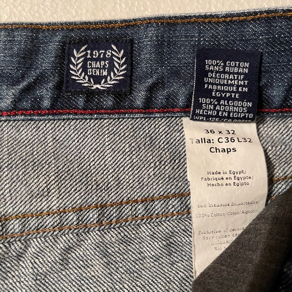 Men's Chaps Denim Straight Fit Jeans 36x32 - Picture 7 of 7